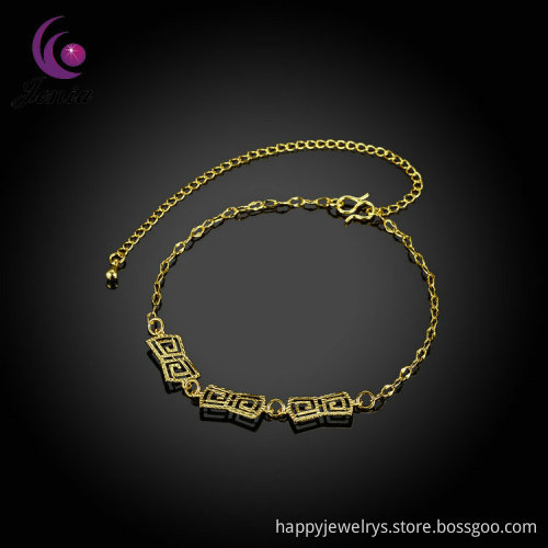 Jenia Top Quality Wholesale Gold Jewellery Charm Thin Anklet For Girls